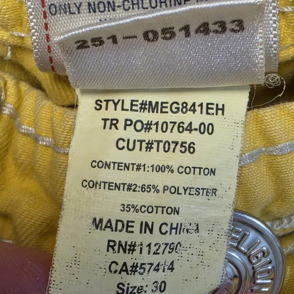True‎ Religion Cargo Jean Shorts Y2K Yellow Jorts Streetwear Hip Hop Embroidered